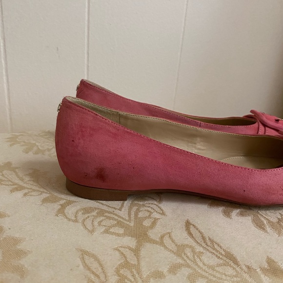 Pink Suede Pointed Toe Sam Edelman Flats - Picture 5 of 10